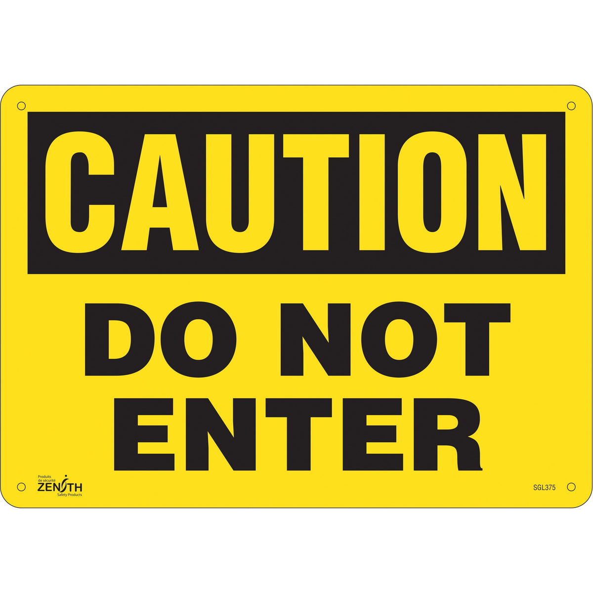 "Do Not Enter" Sign, 10" x 14", Plastic, English