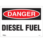 "Diesel Fuel" Sign, 10" x 14", Vinyl, English