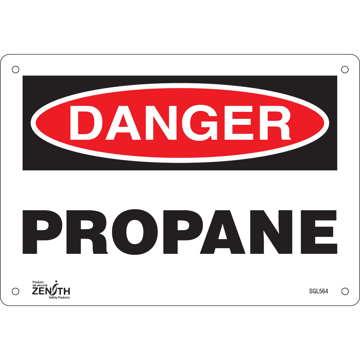 "Propane" Sign, 7" x 10", Plastic, English