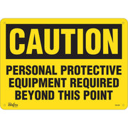 Personal Protective Equipment Required Sign, 10" x 14", Plastic