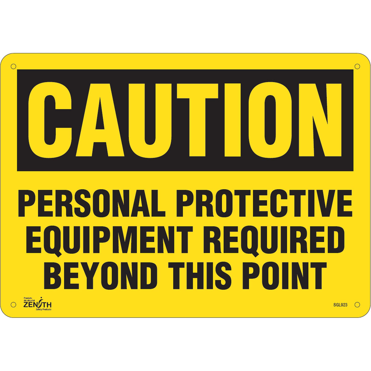 Personal Protective Equipment Required Sign, 10" x 14", Plastic