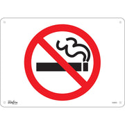 "No Smoking" Sign, 10" x 14", Aluminum, Pictogram