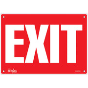 "Exit" Sign, 7" x 10", Plastic, English