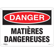 "Matières Dangereuses" Sign, 10" x 14", Aluminum, French