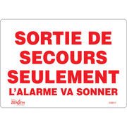 "Sortie De Secours" Sign