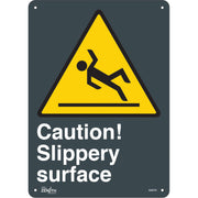 "Slippery Surface" Sign, 14" x 10", Plastic, English with Pictogram