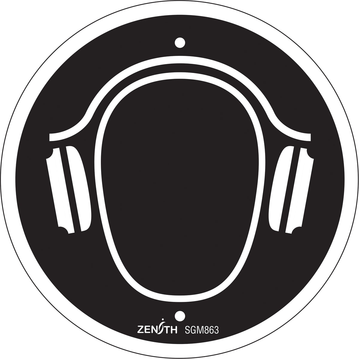 Hearing Protection Required CSA Safety Sign, 6" x 6", Plastic