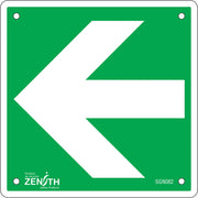Arrow CSA Standard Safety Sign, 6" x 6", Plastic, Pictogram