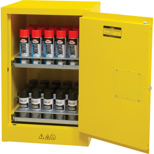 Flammable Aerosol Storage Cabinet, 12 Gal, 1 Door