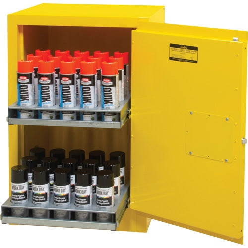 Flammable Aerosol Storage Cabinet, 12 Gal, 1 Door