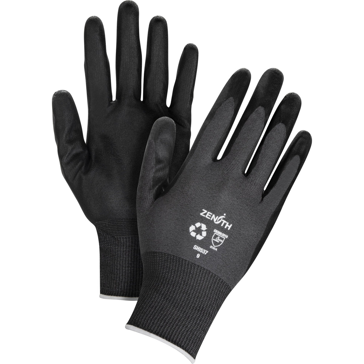 Breathable Foam Nitrile Coated Gloves, RPET Shell, 21 Gauge, Size 7