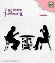 Nellie's Choice Clear Stamp Silhouette Teenagers Series Terrace