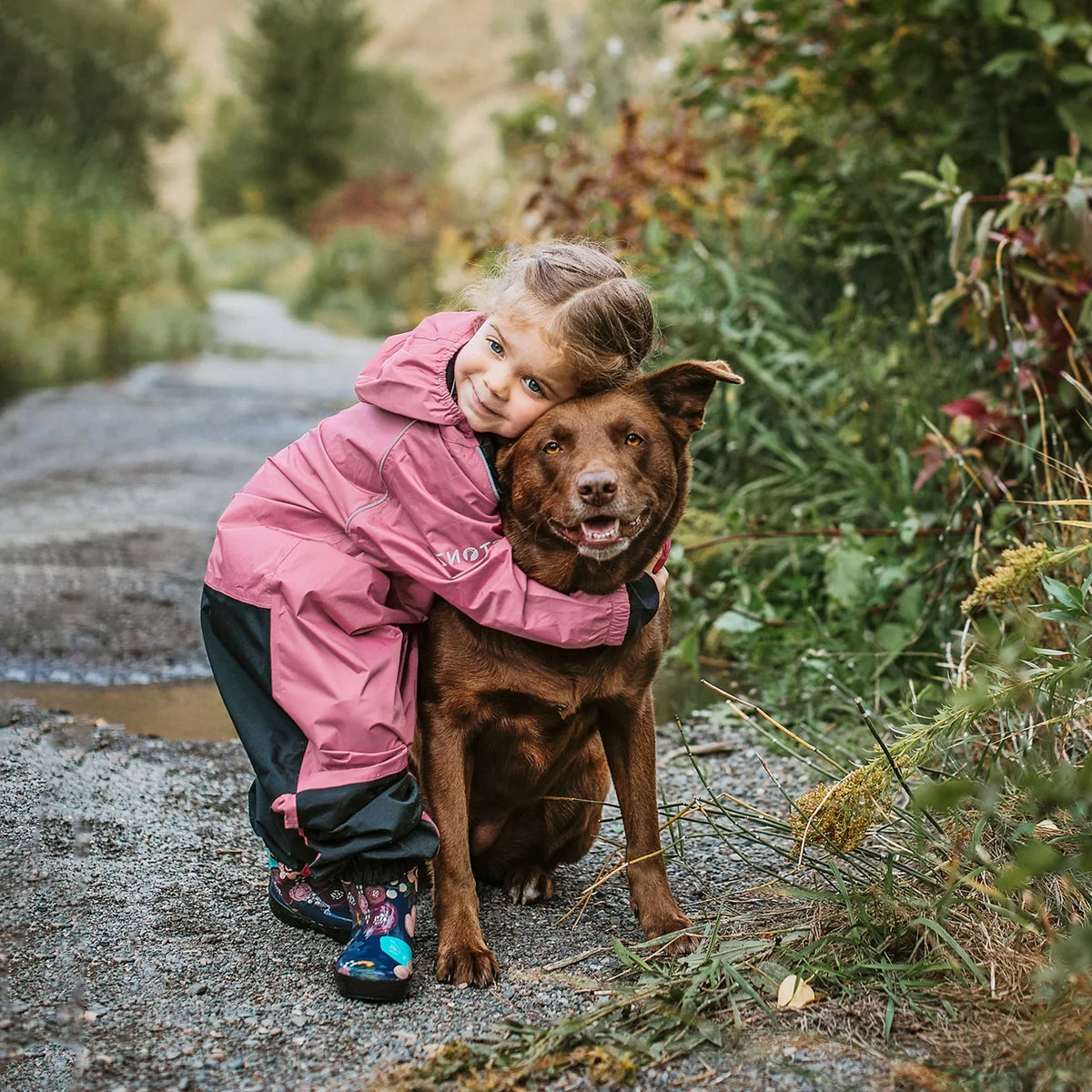 Toddler Rain Suit, Haze Pink