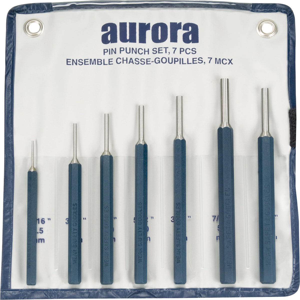 Pin Punch Set, 7 Pieces