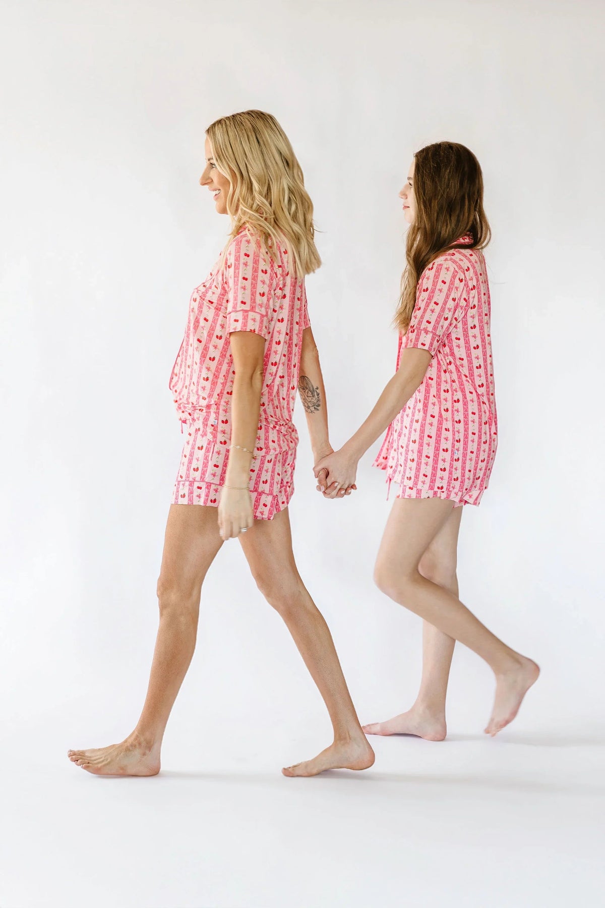 Sunset Snuggles Strawberry & Cherry Bows Adult Pyjama Shorts