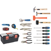Essential Tool Set with Plastic Tool Box, 28 Pieces