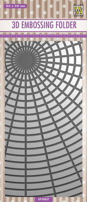 Nellie's Choice 3D Embossing Folder Slimline Size - Sunshine